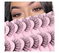 Russian strip eyelashes DD curling false eyelashes fluffy and slim artificial mink eyelashes 10 pairs large curvature thick natural beauty bridal party one piece(10P-D11)