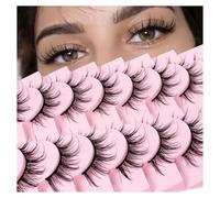 Russian strip eyelashes DD curling false eyelashes fluffy and slim artificial mink eyelashes 10 pairs large curvature thick natural beauty bridal party one piece(10P-D08)