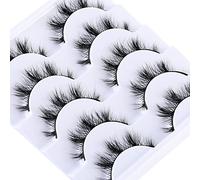 Russian Stripes False Eyelashes Wispy Lashes 8D Fluffy Eyelash Manga Lashes Natural Looking False Eyelashes That Look Like Individual Clusters Wispy Mink Eye Lashes Pack (DZ557)