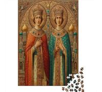 Russian-style Portraits of Saints Puzzle 38x26cm/1000pcs Puzzles, Die Für Erwachsene Und Personen Ab 14 Jahren Geeignet Sind
