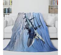 Russian Su35 Fighter Soft Blanket - Military Air Conditioner Blanket Birthday Gift for Son Daughter Grandson Granddaughter Friend - Bed Sofa Office Crib 80x90inch(200x230cm)