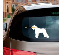Russian Terrier Dog Sticker Decal Vinyl - 3 Pack White 10.2cm - for Car Boat Laptop Cup No Background Die-Cut