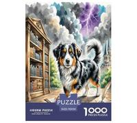 Russian Toy Dog Jigsaw Puzzles Puzzles for Adults Kids. 1000 Pieces Clever animals Impossible Challenge Toy Educational Game Home Decoration for Adults& Kids Age 14 Years Up 70x50cm/1000pcs