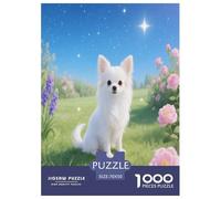 Russian Toy Spaniel 1000 Piece Jigsaw Puzzles Fun Challenging Modern Pet Dog Educational Game Beautiful Decoration for Adults And Kids Age 70x50cm/1000pcs