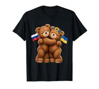 Russian Ukrainian Bears Peace Friendship Design Value Graphic T-Shirt