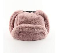 Russian Ushanka Hat Pink Trooper Hat Mens Army Military Russian Ushanka Bomber Hat Winter Warm Caps Pilot Earflap Trapper -Pink