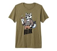 Russian Wolf Designs in Russian for Russians Russia Premium T-Shirt