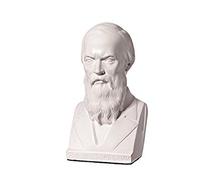 Russian Writer Fyodor Dostoevsky / Dostoyevsky Marble Bust Statue Sculpture 14 cm white