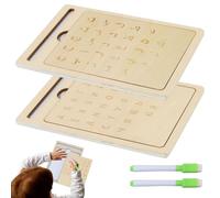 Russian Writing Board | Wooden Alphabet Chart for Learning Letters - Fun Tracing Tablet for Classroom - Ideal for Girls Boys Children's Parties