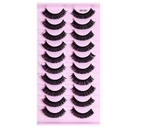 Russians Large Volume Grafts Frees False Eyelashes 10 Pairs Of Multi Layer Thick Imitation Mink Hair Eyelashes 1 Makeup Items (G, One Size)