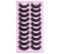 Russians Large Volume Grafts Frees False Eyelashes 10 Pairs Of Multi Layer Thick Imitation Mink Hair Eyelashes 1 Makeup Items (F, One Size)