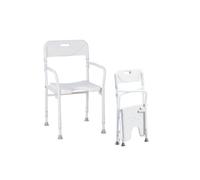 Russka Folding Aluminum Shower Chair With Armrests And Backrest
