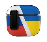 Russo Ukrainian War Flag Cute Case Compatible with AirPods 4 Protective Cover with Automatic Lock