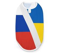 Russo Ukrainian War Flag Funny Dog Shirts Pet Sleeveless Clothes Puppy Cat T-shirts for Small to Large