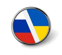 Russo Ukrainian War Flag Round Lapel Pins Button Brooch Pin Badge Clothes Accessories for Men Women