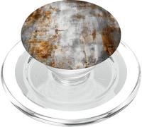 Rust and Gray Grunge Distressed Industrial Style PopSockets PopGrip for MagSafe