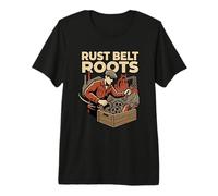 Rust Belt Roots Industrial Heritage Blue Pride Collar Humor Premium T-Shirt