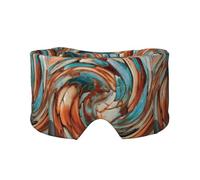 Rust Blue Abstract Art, Full Eye Covers Light Blocking Eye Mask Sleep Eye and Ear Muffs