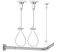 Rust Ceiling Mounted Shower Rod Holder Stainless Steel Wire Hanging Rope Adjustable Bracket Stainless Steel Shower Curtain Rod Bracket