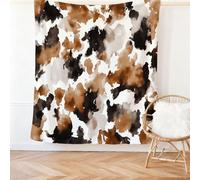 Rust Colorful Children's Blanket Flannel, Watercolor Abstract Cow Print Printed Throws, Soft Warm Lightweight Blankets for Girls Gifts Sofa Bedroom Nap Bed Gift Birthday Party 150 x 200 cm