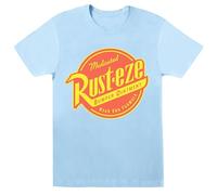 Rust-Eze Logo Cotton T-Shirt Cars Baby Blue S