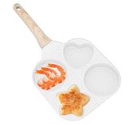 Rust Free Egg Fry Partita - Nonstick Omelet Bread | Breakfast Pan | 4 Nonstick Fried Egg Pans | Multifunctional Egg Mold | Gadge Breakfast Trays