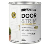 Rust-Oleum 369384 Advanced Dry Door & Trim Paint Quart Satin White