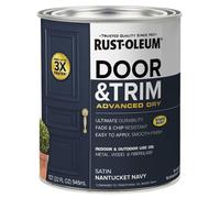 Rust-Oleum 369386 Advanced Dry Door & Trim Paint Quart Satin Nantucket Navy