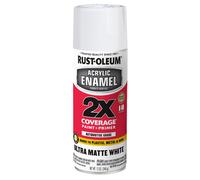 Rust-Oleum 372700 Acrylic Enamel 2X Spray Paint 12 oz Ultra Matte Wh