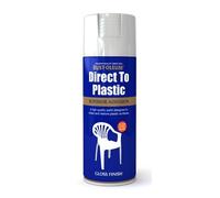Rust-Oleum 400ml Direct to Plastic Spray Paint Aerosol - White