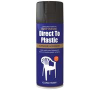 Rust-Oleum 400ml Direct to Plastic Spray Paint Aerosol - Black