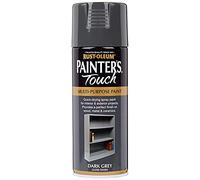 Rust-Oleum AE0040015E8 Painters Touch Dark Grey Gloss Multi Purpose Spray Paint 400ml