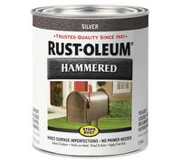 Rust-Oleum 7213502 Stops Rust Hammered Finish Paint Quart Silver 32 Fl Oz (Pack of 1)