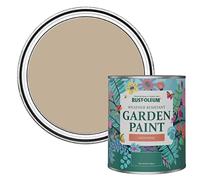 Rust-Oleum 750ml Satin Garden Paint - Salted Caramel, Brown Mould-Resistant, Waterproof, Exterior