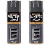 Rust-Oleum AE0040015E8 400ml Painter's Touch Spray Paint - Dark Grey (Pack of 2)