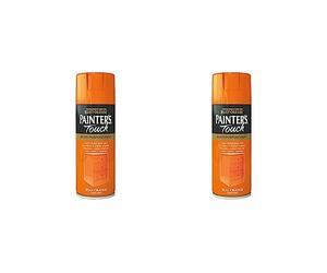 Rust-Oleum AE0040018E8 400ml Painter's Touch Spray Paint - Real Orange Gloss (Pack of 2)