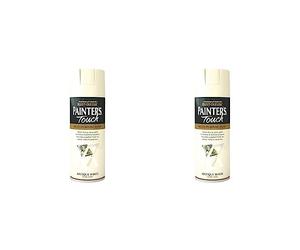 Rust-Oleum AE0040020E8 400ml Painter's Touch Spray Paint - Antique White Gloss (Pack of 2)