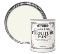 Rust-Oleum Antique White Chalky Effect Matt Furniture Paint, 125Ml