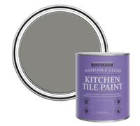Rust-Oleum Grey Water-Resistant Kitchen Tile Paint in Gloss Finish - Art School 750ml
