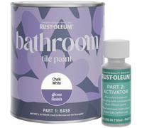Rust-Oleum Gloss Bathroom Tile Paint 750ml - Chalk White