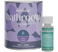 Rust-Oleum Blue Water-Resistant Bathroom Tile Paint in Satin Finish - Ink Blue 750ml
