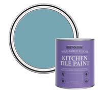 Rust-Oleum Blue Water-Resistant Kitchen Tile Paint in Gloss Finish - Belgrave 750ml