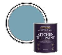 Rust-Oleum Blue water resistant Kitchen Tile Paint in Matt Finish - Belgrave 750ml