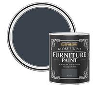 Rust-Oleum Black Furniture & Skirting Board Paint in Gloss Finish - Black Sand 750ml