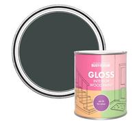 Rust-Oleum Black Sand Gloss Interior Wood Paint 750Ml