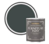 Rust-Oleum Black Furniture & Skirting Board Paint in Satin Finish - Black Sand 750ml