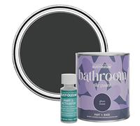 Rust-Oleum Black Water-Resistant Bathroom Tile Paint in Gloss Finish - Natural Charcoal (Black) 750ml
