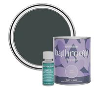 Rust-Oleum Black Water-Resistant Bathroom Tile Paint in Matt Finish - Black Sand 750ml