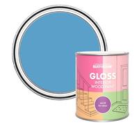 Rust-Oleum Blue Interior Wood Paint in Gloss Finish - Cerulean 750ml