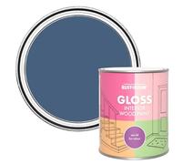 Rust-Oleum Blue Interior Wood Paint in Gloss Finish - Ink Blue 750ml